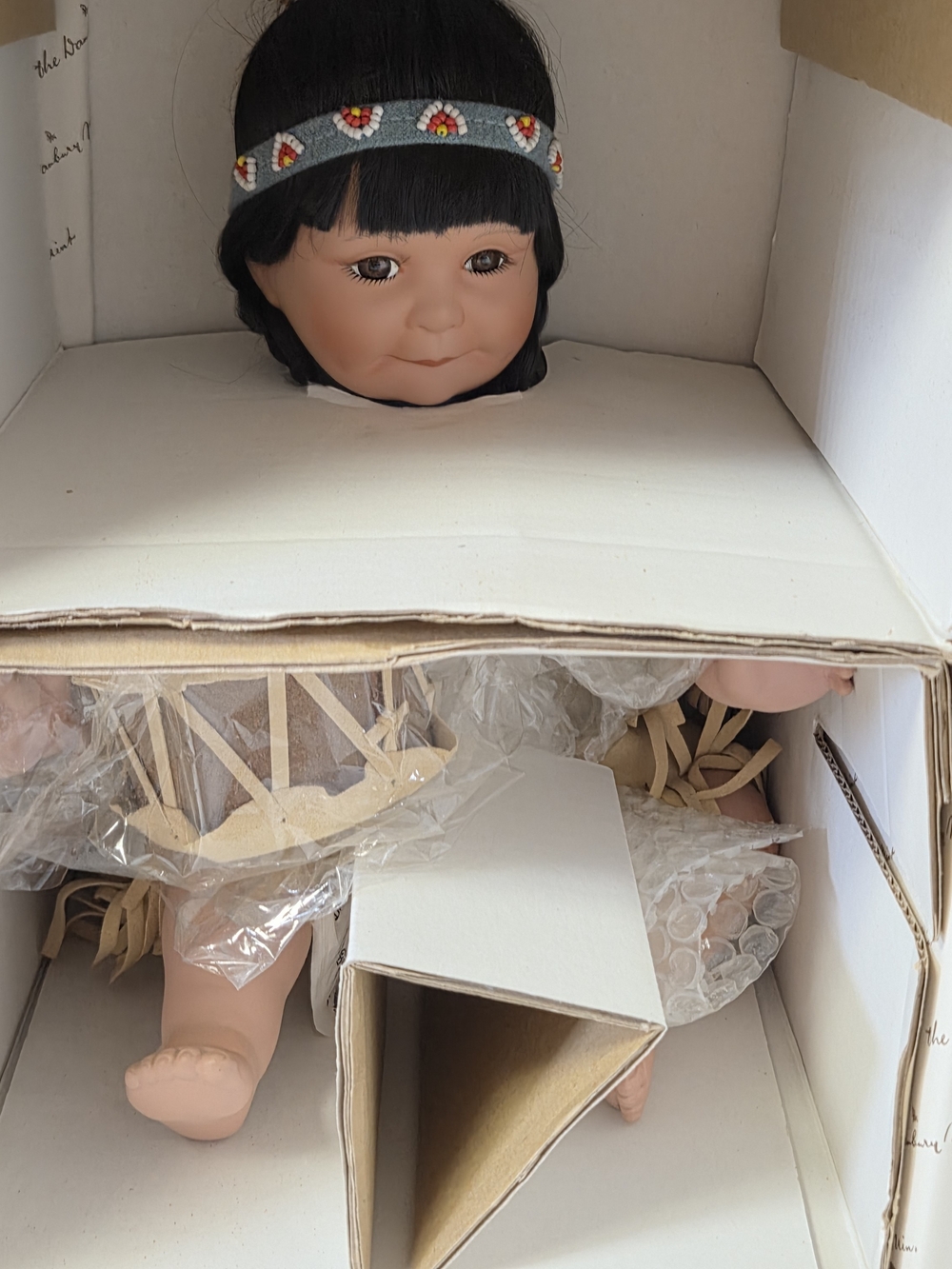 Danbury Mint Song Of The Sioux Set Porcelain Dolls By Perillo In Original